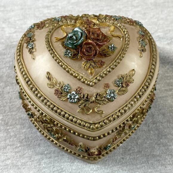 The San Francisco Music Box Company Heart-shaped Music Trinket Box - Picture 1 of 8